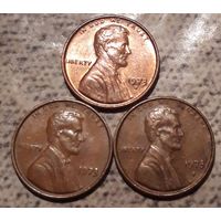 1 цент 1973 P D S США Все три МД