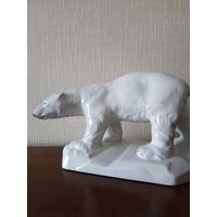 Большой белый медведь на льдине Европа интерьерный редкость антиквариат