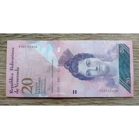 Werty71 Венесуэла 20 боливаров 2014 UNC банкнота Черепашки