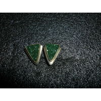 RRR Серьги Изумрудная Щётка Звезда СССР