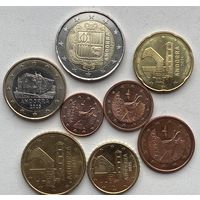 Андорра 1, 2, 5, 10, 20, 50 центов, 1, 2 евро 2024 - 2025 гг. Набор 8 монет