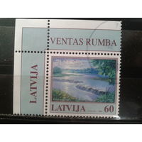 Латвия, 2001. Европа. Водопад Вента. Mi-3,00 евро гаш.