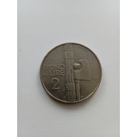 2 лиры 1923 Италия