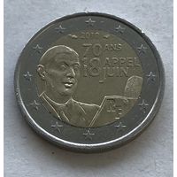 Франция 2 евро 2010 - 70 лет речи Шарля де Голля Ко всем французам