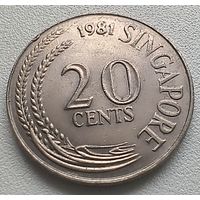 Сингапур 20 центов, 1981.  5-12-39