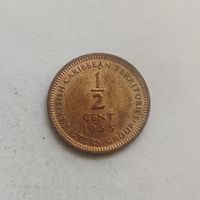 Восточные Карибы 1/2 цента 1955 г.