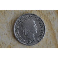 Швейцария 10 раппенов 1901