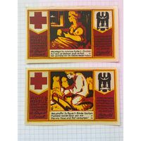Нотгельд 1.5 и 2 марки Германия Красный крест -0301