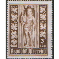 Марка из серии 1946г. Австрия "Восстановление собора Святого Стефана в Вене. Основатель собора - герцог Рудольф IV" MNH