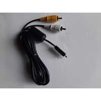 Переходник/зарядное micro USB - 2 RCA тюльпан male, 1.4 м