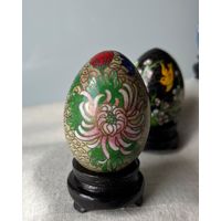 Статуэтка Яйцо Клуазоне клуазонне Перегородчатая эмаль с подставкой 6,5 х 4,5см