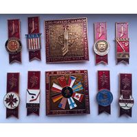 Значки спортивные 10 штук