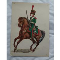 Открытка агитационная "Конный егерь Императорской гвардии Наполеона"