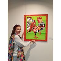 Яркая картина маслом на холсте