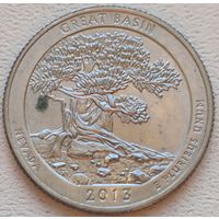 США 25 центов (квотер) 2013 D Great Basin Nevada