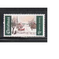 США-1969, (Мих.995) , *, Рождество (одиночка)