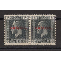 1916 Самоа  George V, сцепка 2 марки (SG 135), Британские колонии