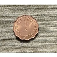 Werty71 Кипр 1/2 пиастра 1949 Георг 6 Блеск