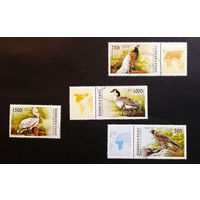 Буркина-Фасо 1996 г. Птицы. Фауна, полная серия из 4 марок #0233-Ф1P45
