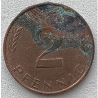 Германия 2 пфеннига 1991 г.