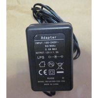 Адаптер (блок питания) UE15W1-050200SPAV 100...240АС / 12В DC 1,5 A