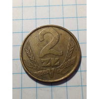 2 злотых Польша 1986 год