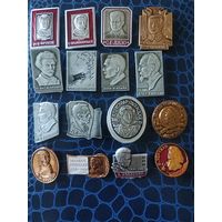 Значки известные люди. Распродажа коллекции.