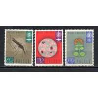 Международный год борьбы с малярией Выпуск по инициативе ООН Польша 1962 год серия из 3-х марок