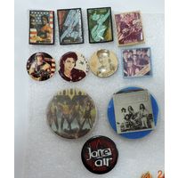 Значки "Актёры и эстрада" - 11 шт.