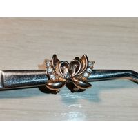 Металлические серьги с вставками, клеймо "ITALINA", замки рабочие.