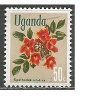 Уганда. Цветы. Спатодея. 1969г. Mi#111.