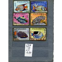 ПАНАМА, 1968,  РЫБЫ, 6м, серия,     гашен