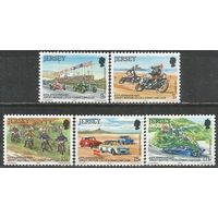 Британия(Джерси). 60 лет автомотоклуба. 1980г. Mi#223-27. Серия.