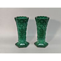 Ваза малахитовое стекло