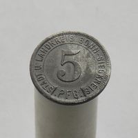 Германия (нотгельды)  5 пфеннигов 1919 Районы Бонна и Зигкрейса