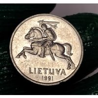 Литва 2 цента 1991