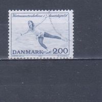 [479] Дания 1982. Спорт.Фигурное катание. Одиночный выпуск. Гашеная марка.