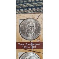 США 1 доллар президент Томас Джефферсон 1801-1809