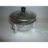 Сахарница . СССР. Металл и Стекло