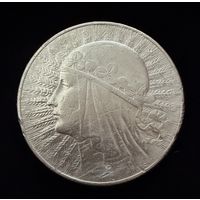 10 злотых 1932 г. Полония. Ядвига.  Польша.  Серебро