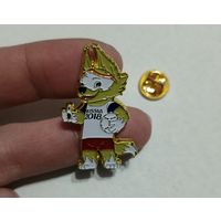 Значок Волк Забивака ЧМ по футболу Россия 2018 FIFA world cup Russia 2018