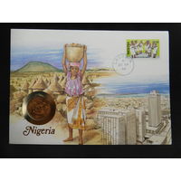 Нигерия 1 кобо 1974 г конверт первого дня КПД