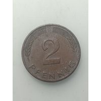ФРГ 2 пфеннига 1992 года . G