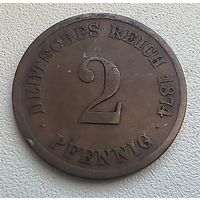 Германия 2 пфеннига, 1874 С  4-4-11
