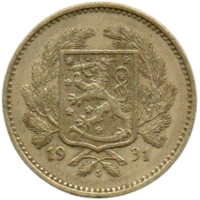 Финляндская Республика (Финляндия). 5 марок 1931 S.