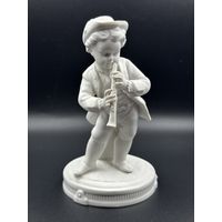 Мальчик с дудкой. Бисквит. Unterweissbach. ГДР. С рубля!