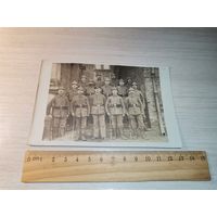 Почтовая карточка, фотография с изображением группы солдат, ПМВ.