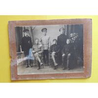 Фото "Большая семья", до 1917 г., 17*12 см без паспарту
