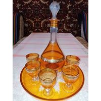 Редкий набор рюмок с графином Оранж...