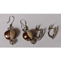 Красивые сережки. Две пары. Все лоты с 1 рубля!